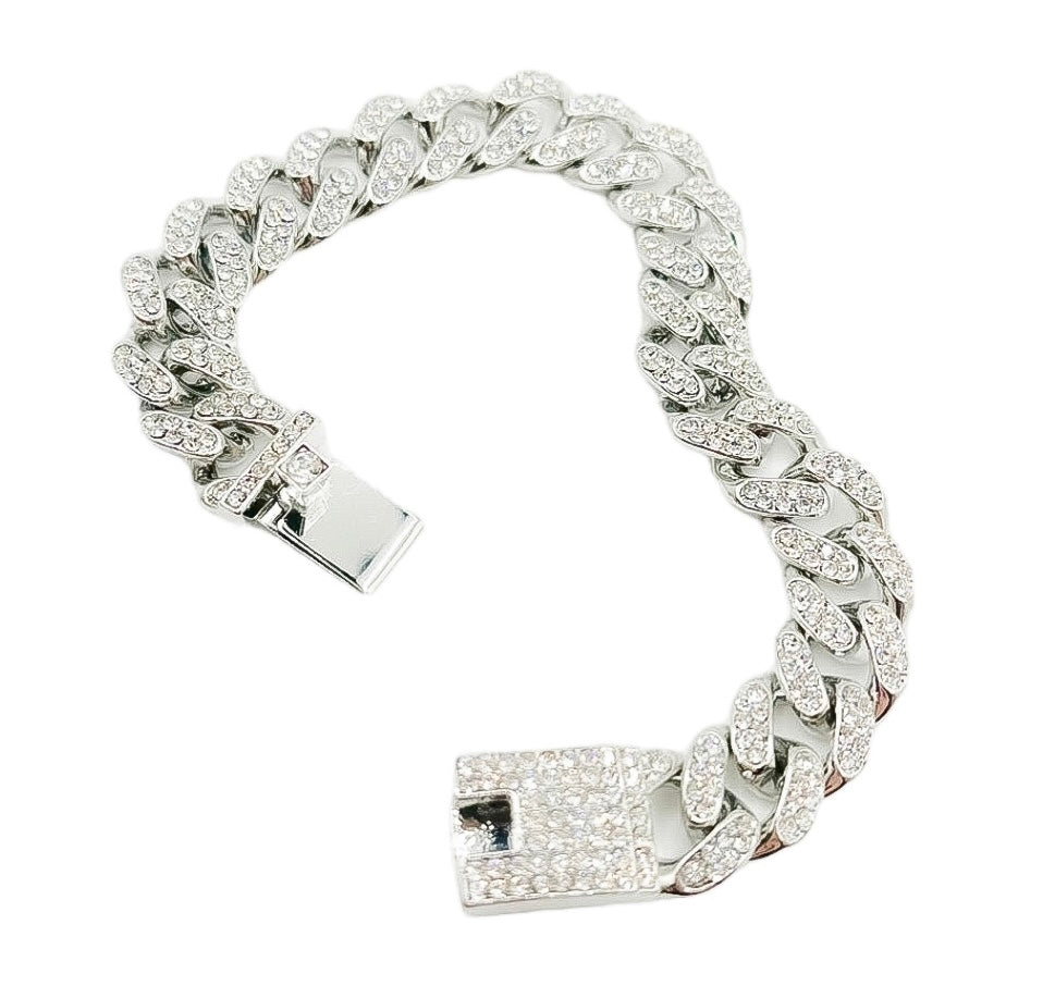 ICY CUBAN CHAIN BRACELET