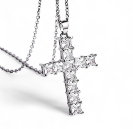 Cubic Zirconia Cross Necklace