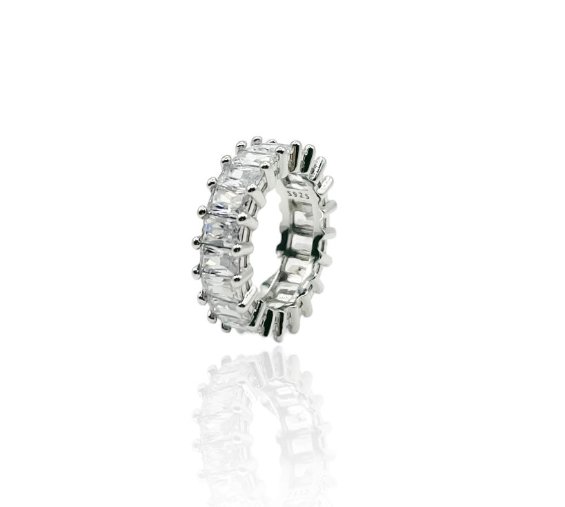 925 sterling silver cubic zirconia ring